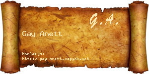 Gay Anett névjegykártya