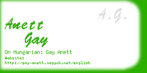 anett gay business card